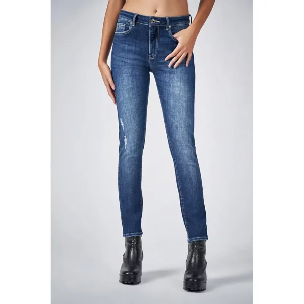 CALÇA JEANS SKINNY PUÍDA FEMININA