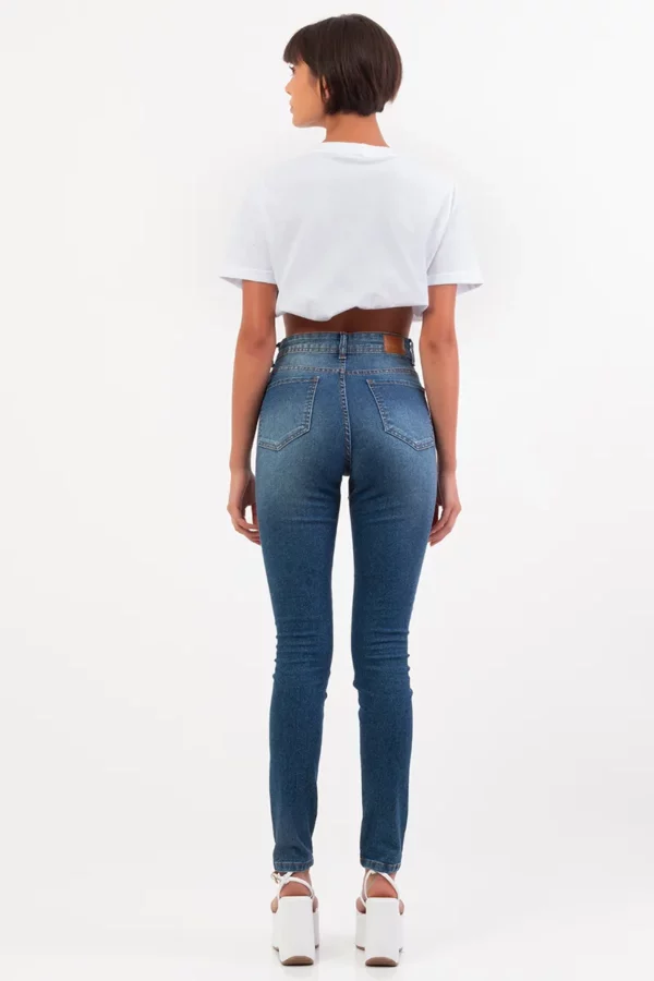 Calça skinny martina jeans com cintura alta