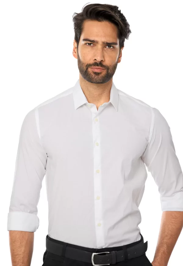 CAMISA JAB SLIM LISA BRANCA